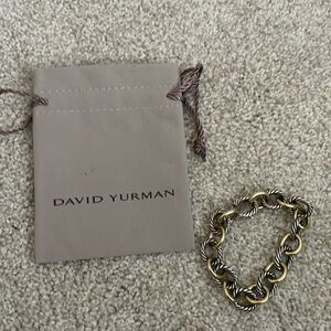 David Yurman link gold and silver bracelet